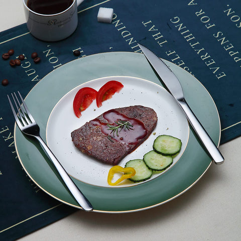 HOMQUEN stainless steel flatware dishwasher safe for easy clean-up after meals.