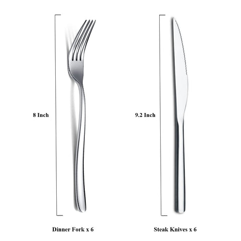 HOMQUEN steak knives with mirror polish add a touch of sophistication to every meal.