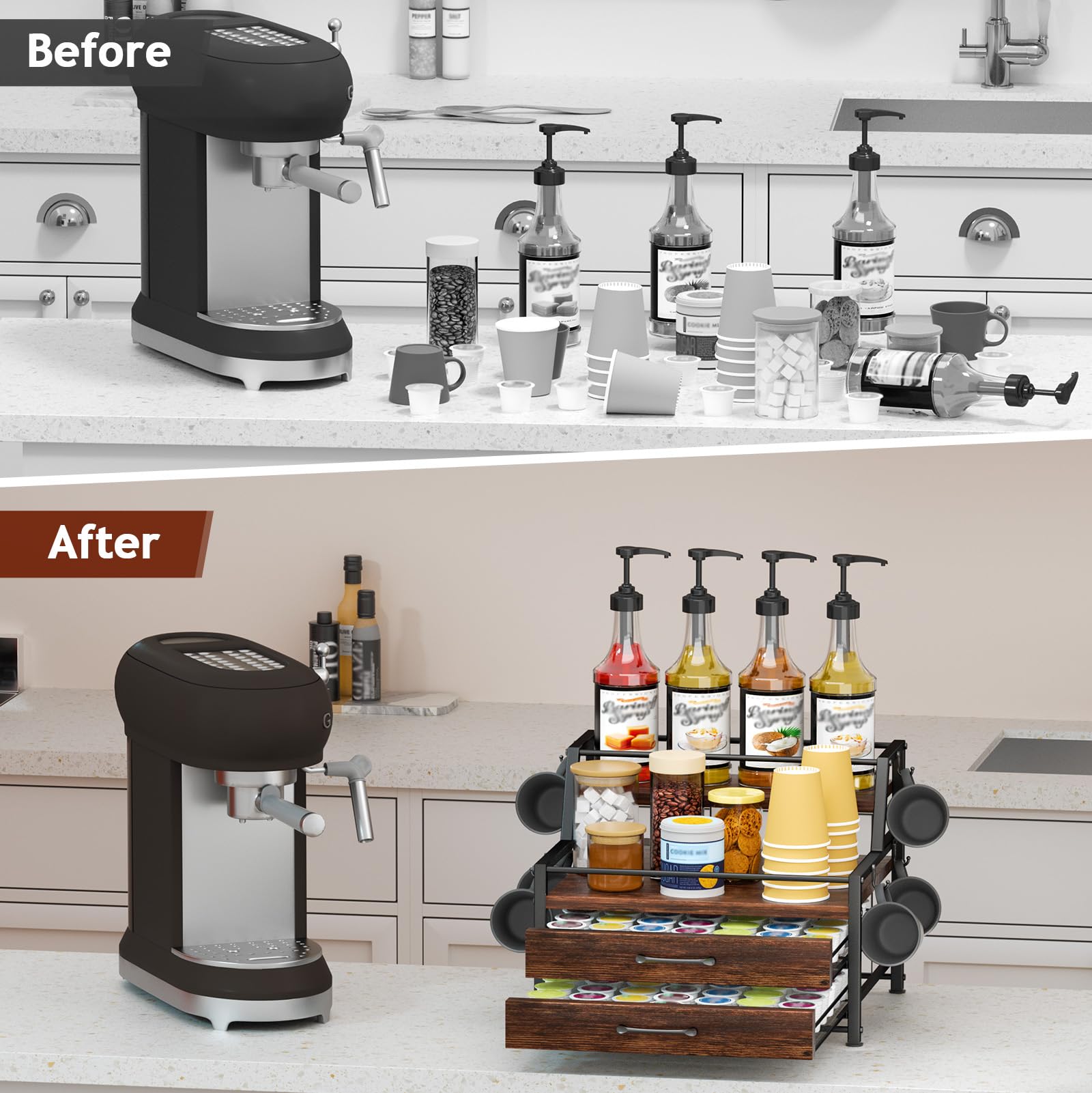 Homsorout easy-clean-surface allows fast daily maintenance with a damp cloth.