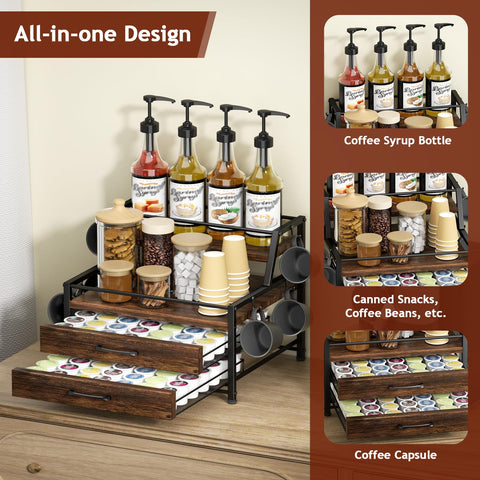 Homsorout rustic-brown-finish adds warm, stylish decor to any kitchen.