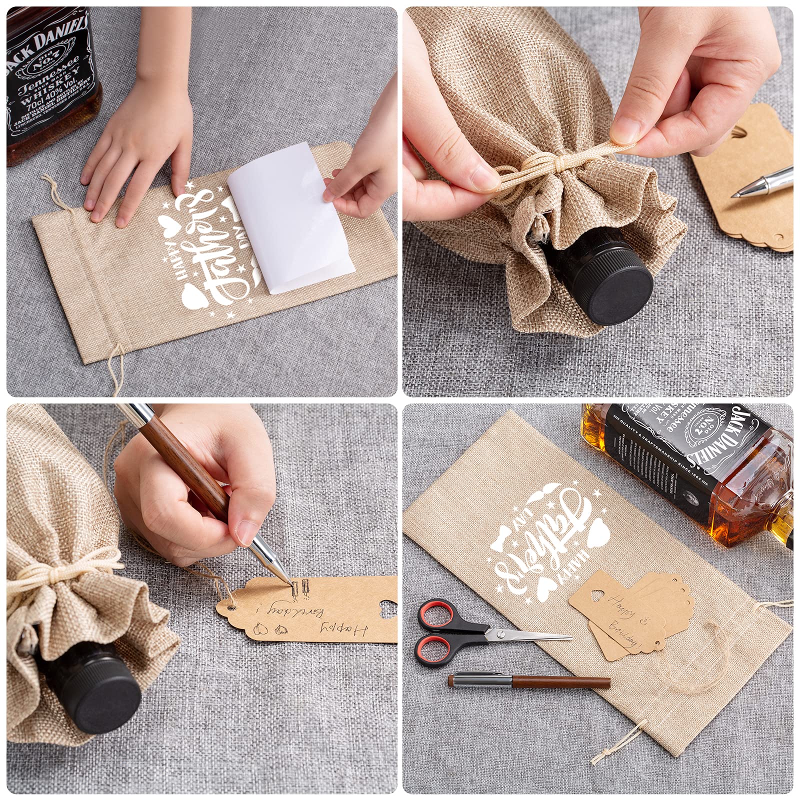 Homum burlap wine bags inner lining provides extra protection.