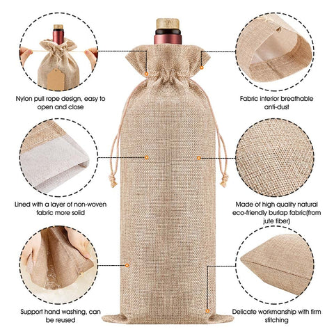 Homum natural jute twine offers easy, neat bottle closures.