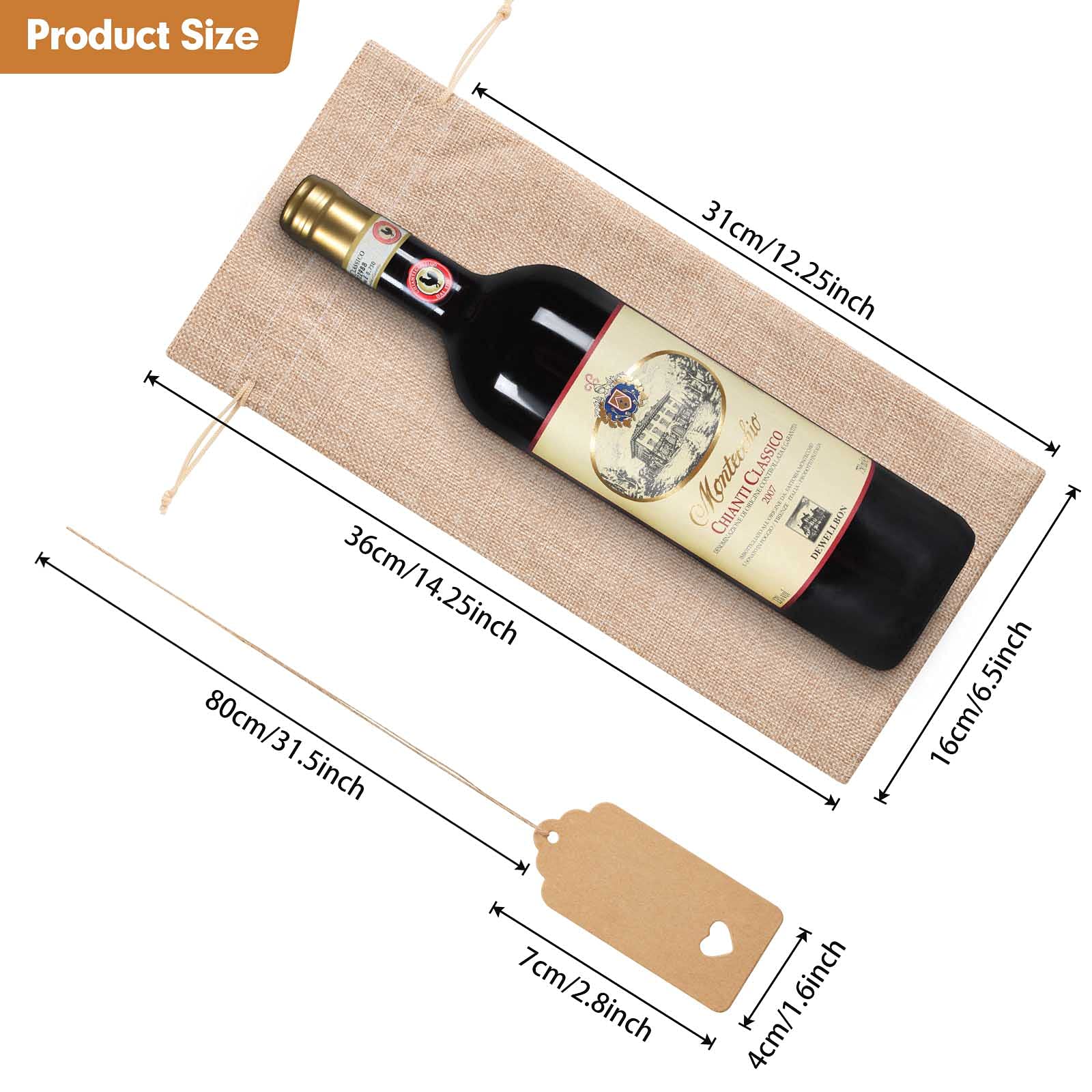 Homum heart-shaped gift tags add a charming touch to wine gifts.