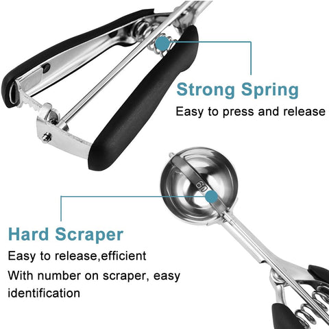 HOMURE H cookie scoop with spring trigger for easy release