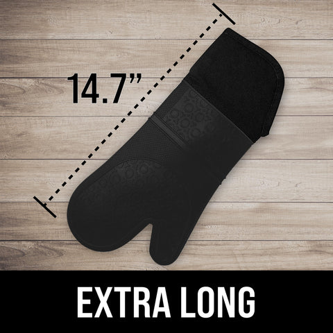HOMWE 14.7-inch oven mitt offering extended wrist protection
