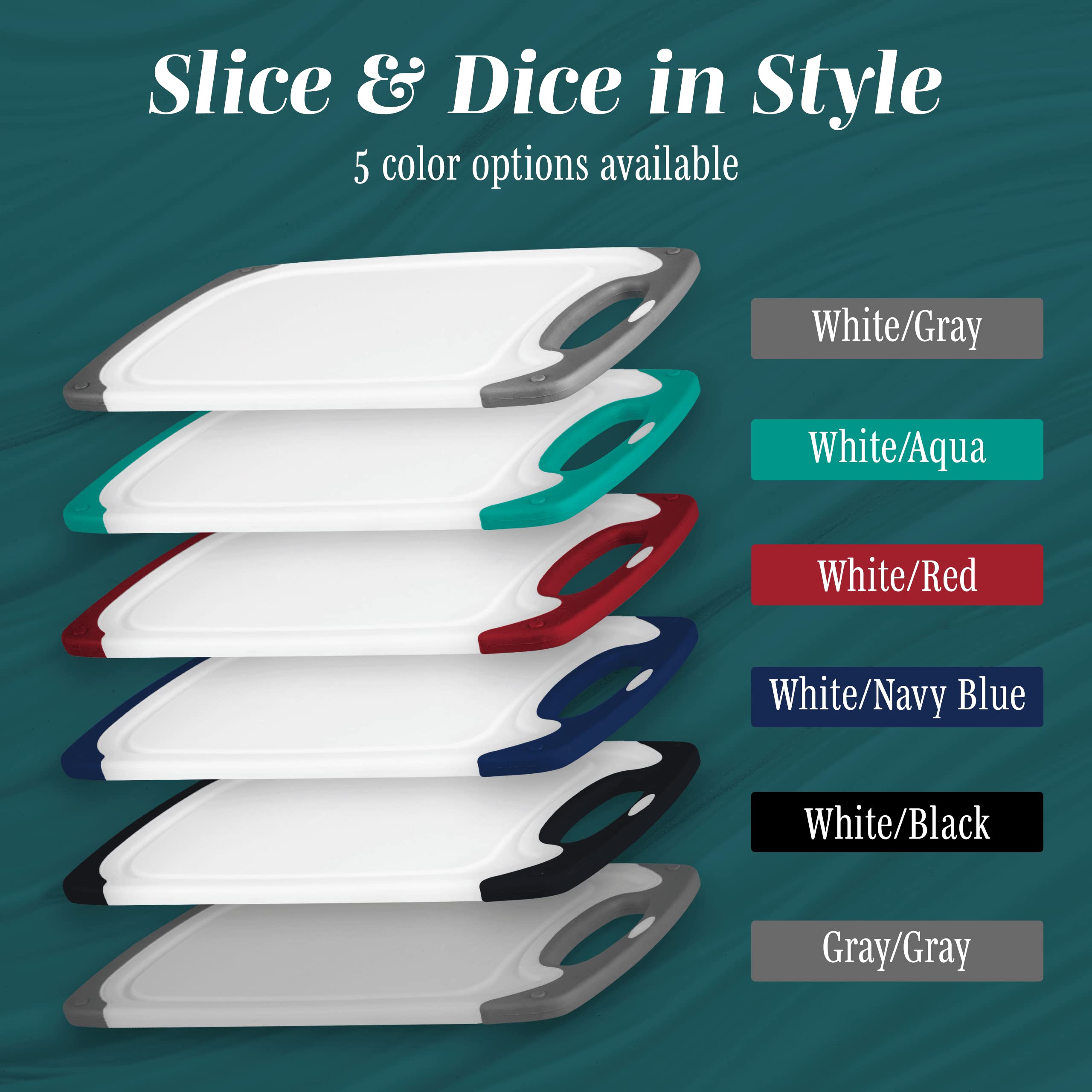 HOMWE cutting board BPA-free polypropylene surface for safe daily use