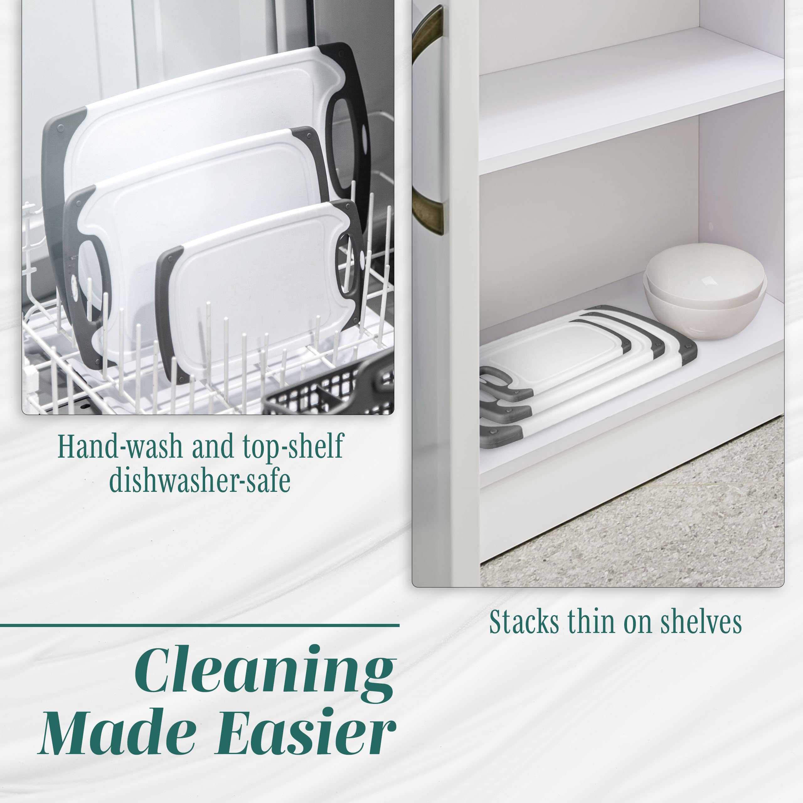 HOMWE cutting board reversible design doubles prep space for multitasking