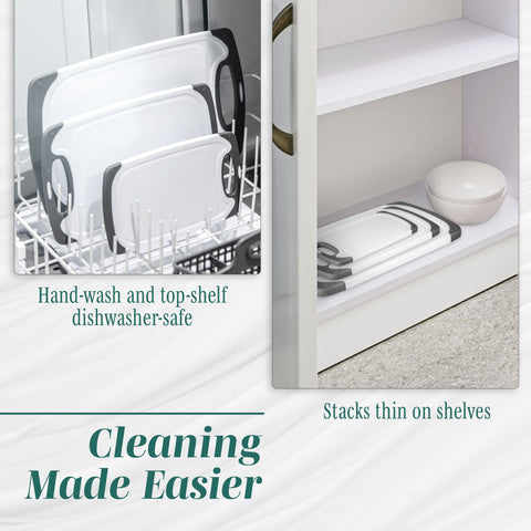 HOMWE cutting board reversible design doubles prep space for multitasking