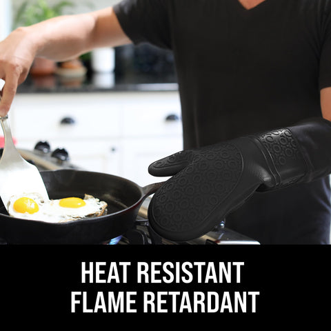 HOMWE steam-resistant waterproof silicone gloves for hot dishes
