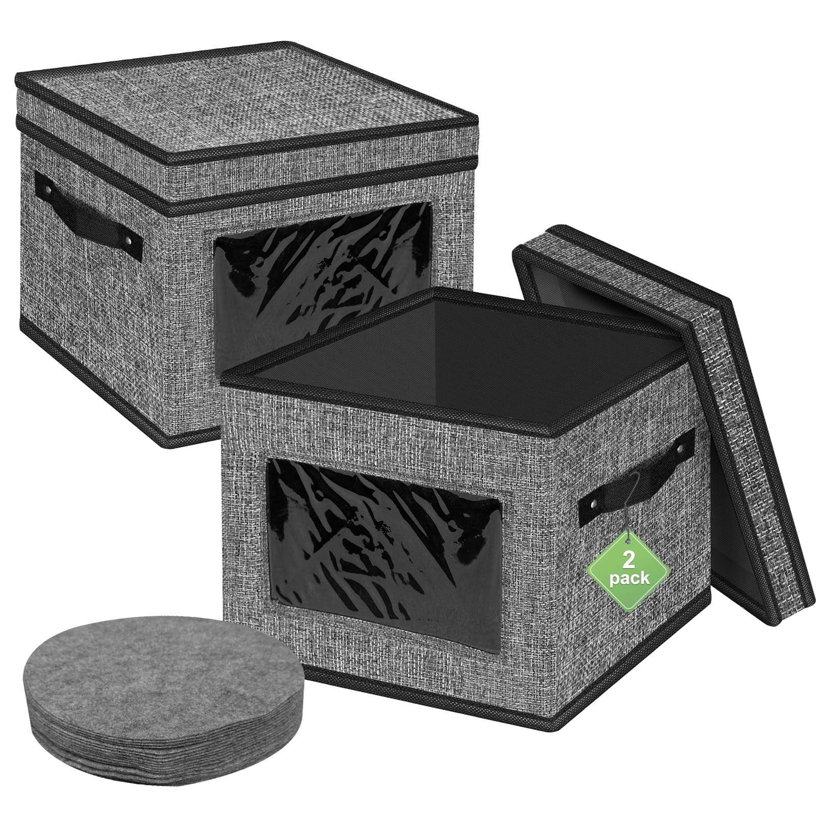 Homyfort 12x12-inch storage box supports easy stacking and access.