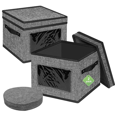 Homyfort 12x12-inch storage box supports easy stacking and access.