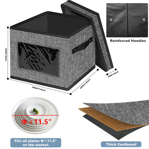 Homyfort china storage box clear window lets you see contents at a glance.