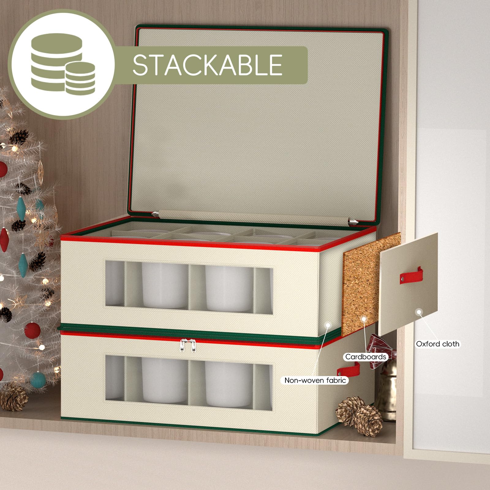 Homyfort Christmas edition kitchen storage box on display.