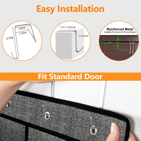 Homyfort durable over-door organizer with sturdy construction