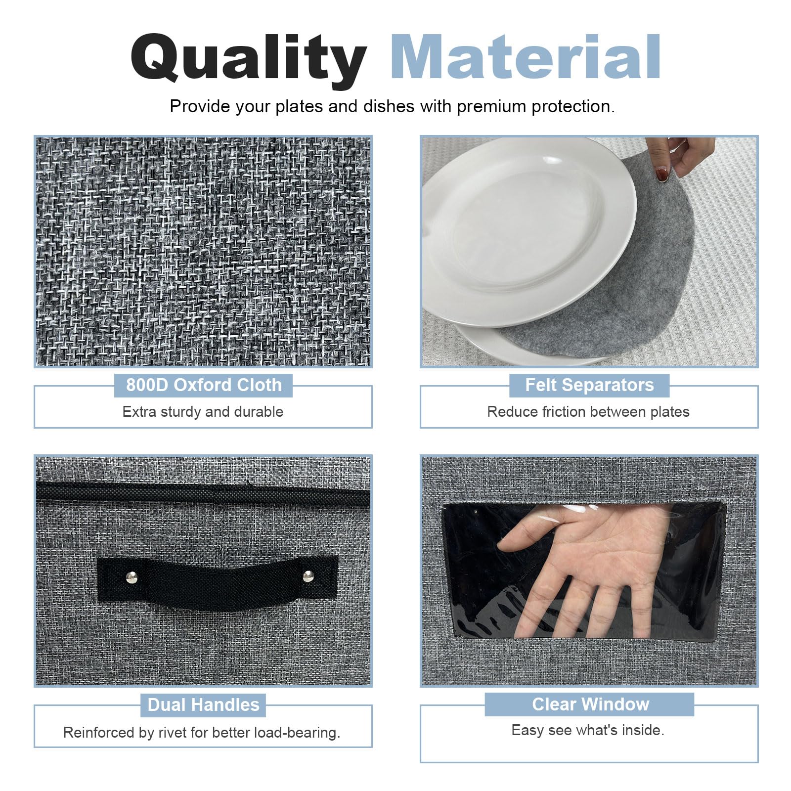 Homyfort foldable eco-friendly dinnerware box for easy packing and storage.
