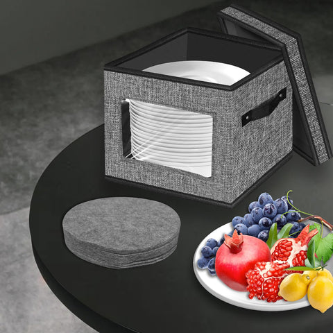 Homyfort grey storage box fits a modern kitchen aesthetic.