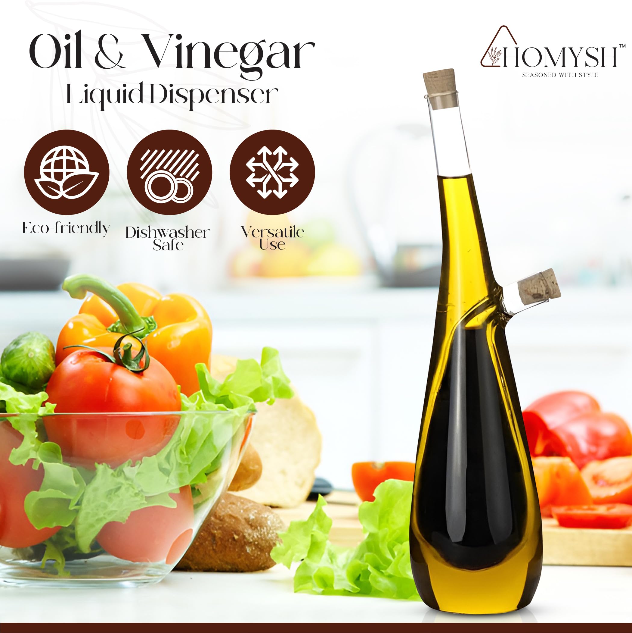 Homysh non-drip pouring system to minimize spills during cooking