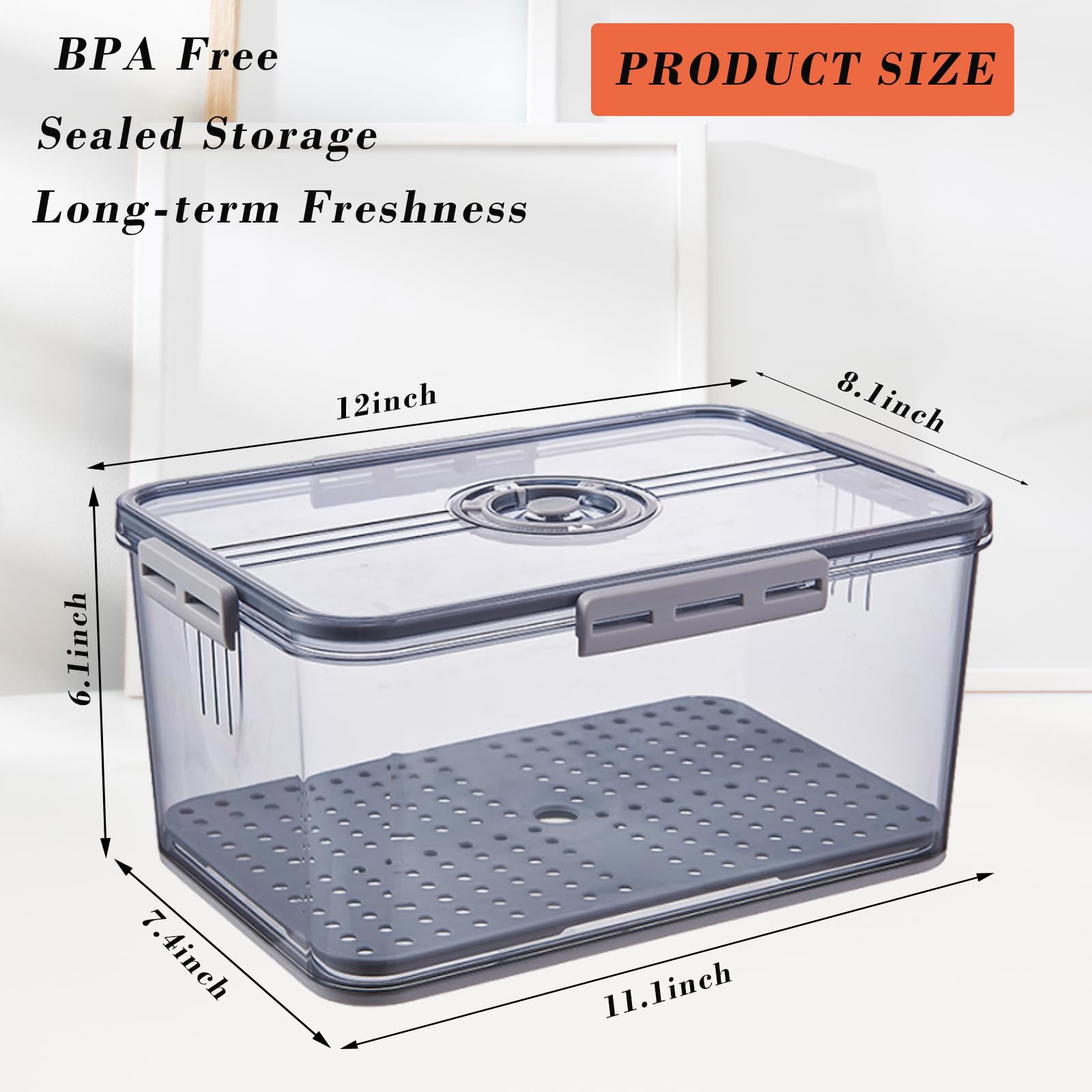 Honbuty Bread Box air valve enables gentle circulation when needed