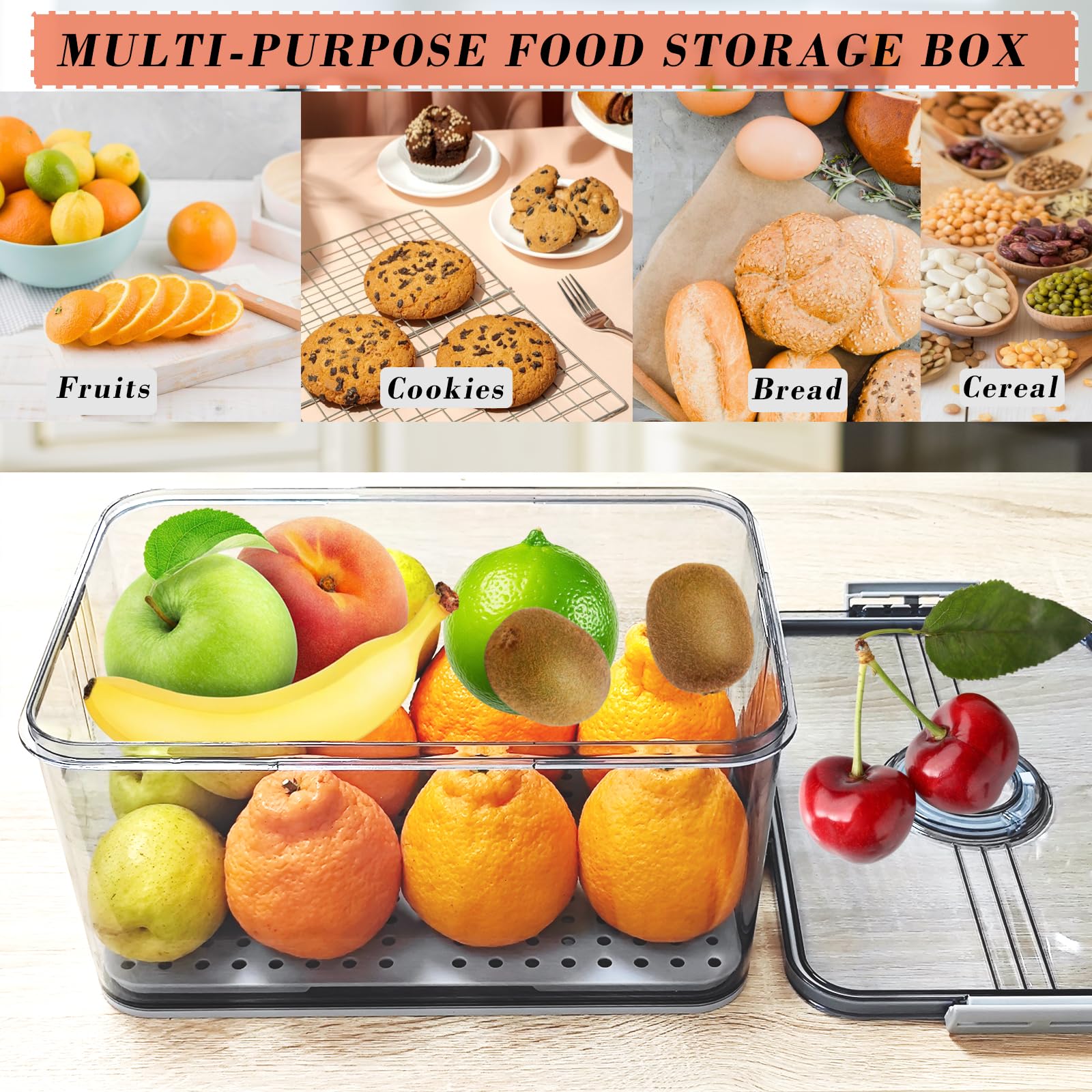 Honbuty bread box kitchen storage helps declutter counter