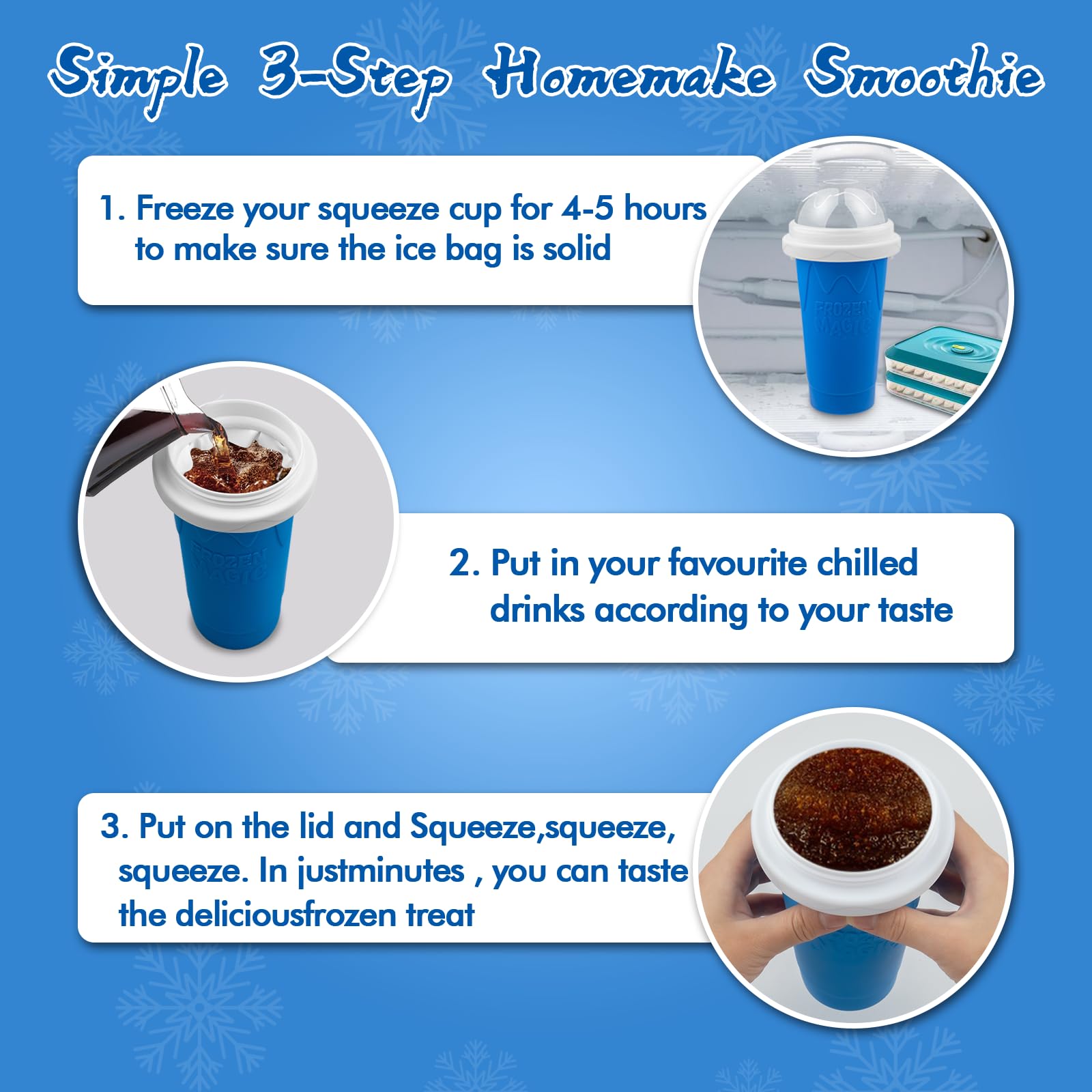 Honbuty double-layer slushy maker cup for layered textures and even cooling.