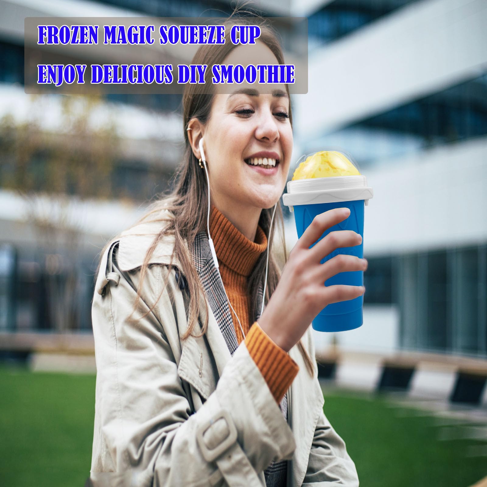 Honbuty Slushie Cup easy-clean silicone material simplifies cleanup after use.