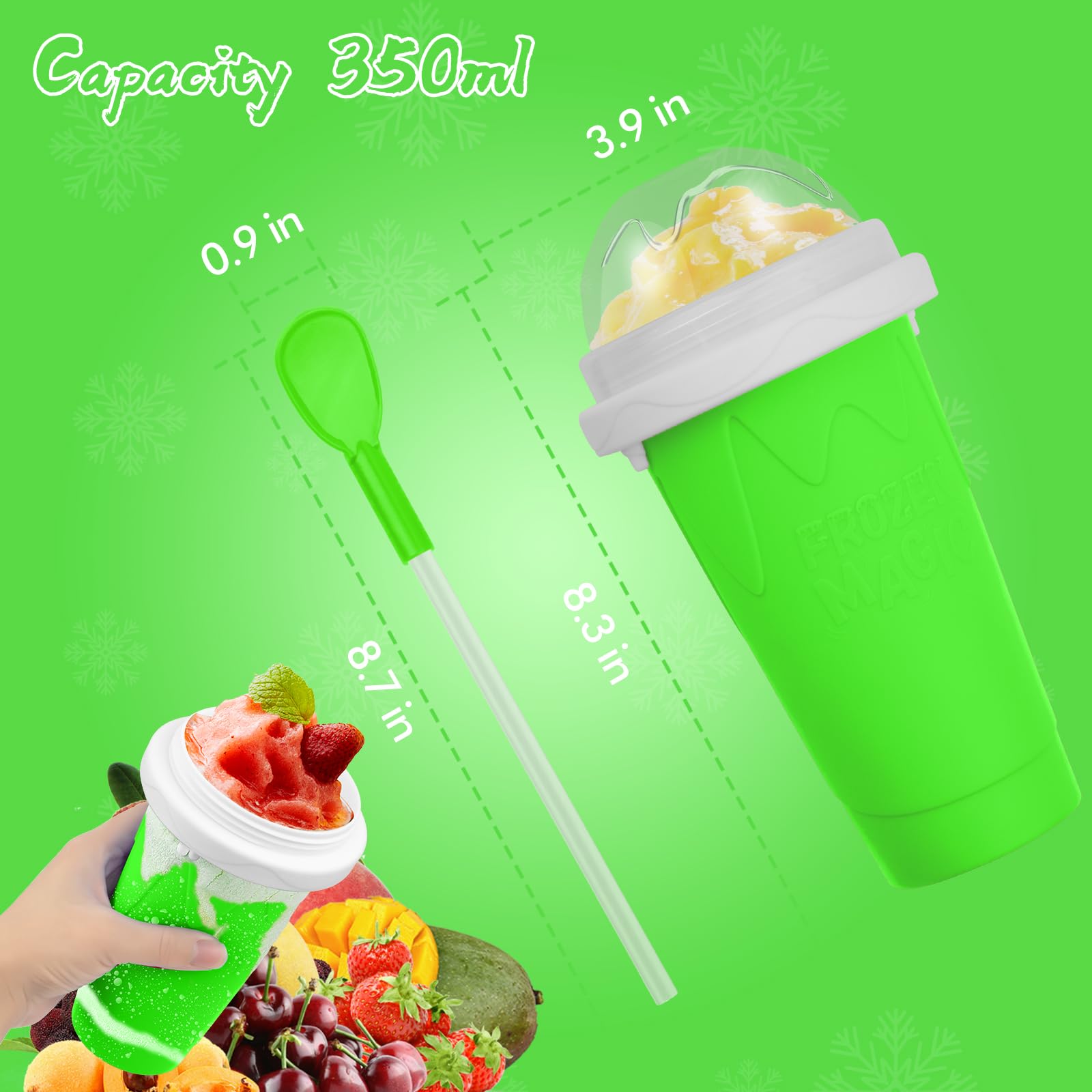 Honbuty Slushie Cup travel lid enables on-the-go enjoyment.