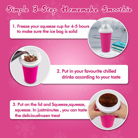 Honbuty Slushie Maker Cup in freezer ready to create fast, refreshing slush.