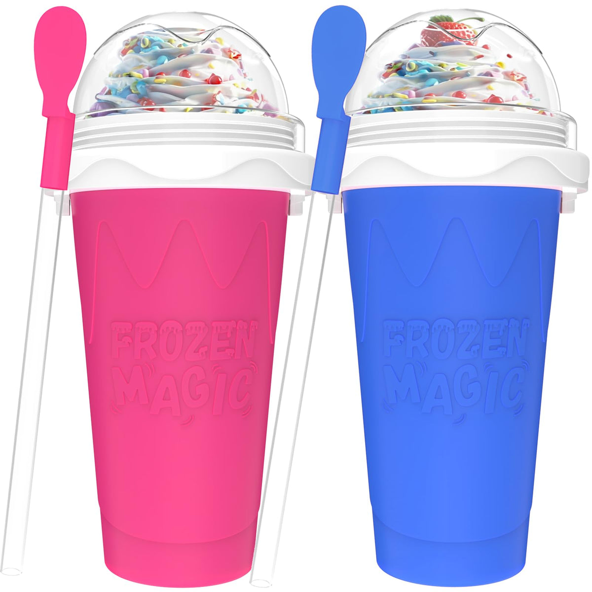 Honbuty Slushie Maker Cup front view for quick, mess-free frozen drinks.