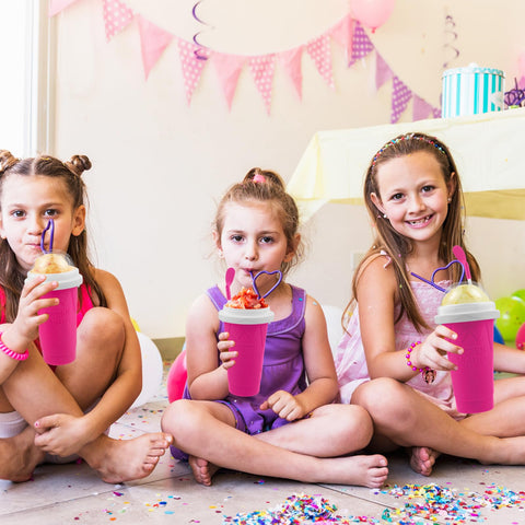 Honbuty Slushie Maker Cup liquid-fill view highlights easy beverage customization.
