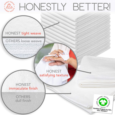 HONEST WEAVE towel drying dishes with high absorbency and lint-free finish