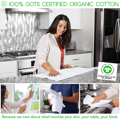 HONEST WEAVE fully-hemmed corners for durable look