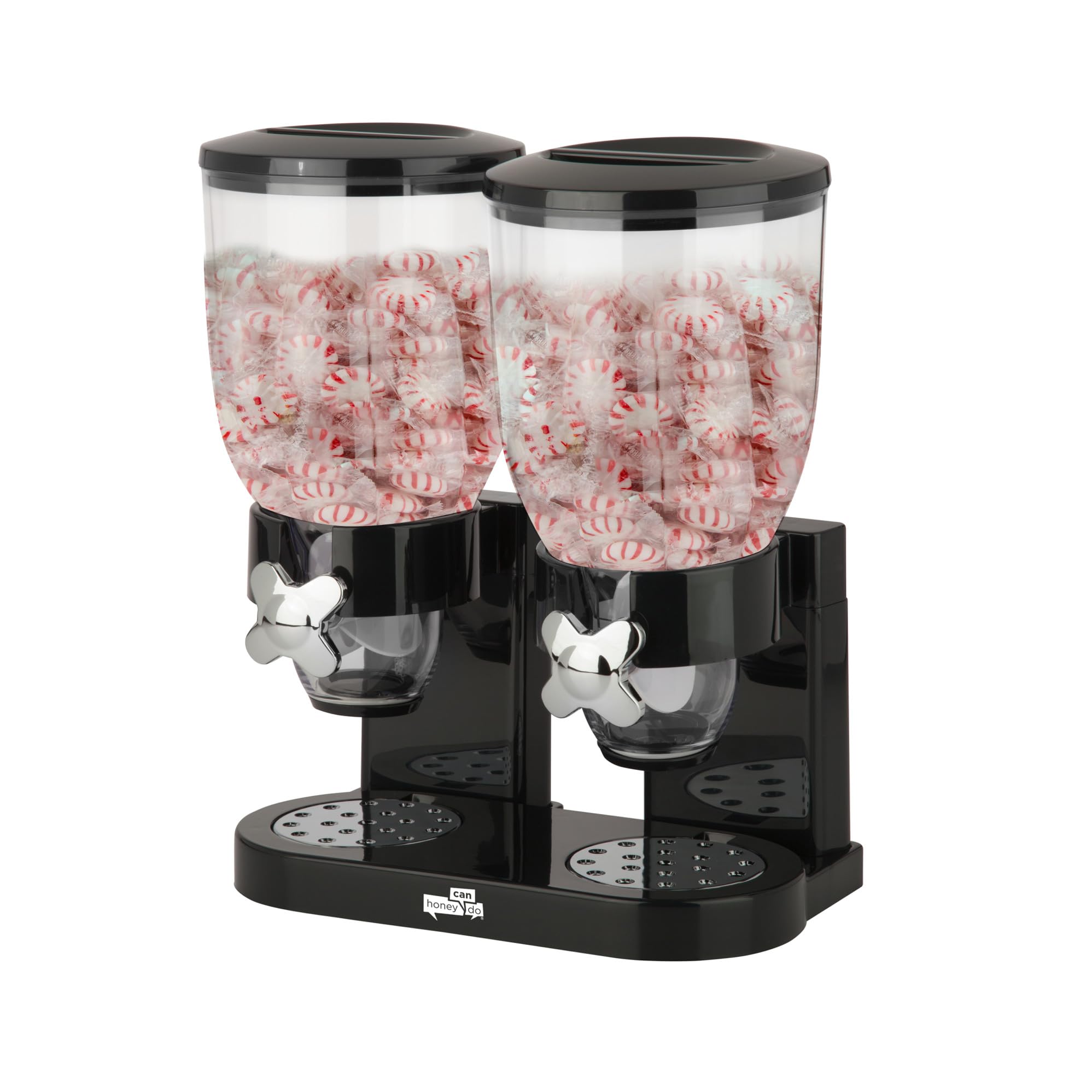 Honey-Can-Do Zevro dual dispenser suitable for dog food or snacks on busy mornings