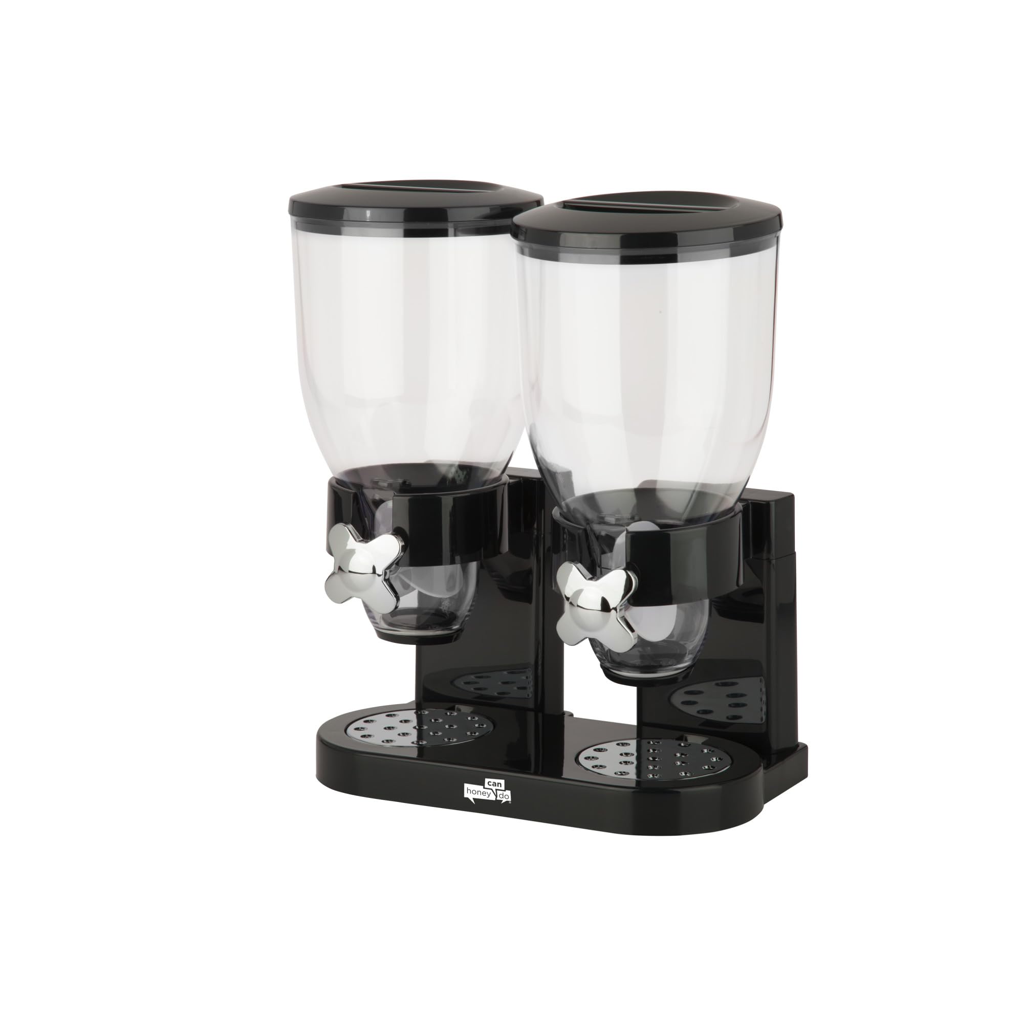 Honey-Can-Do Zevro essential dual-dispense top view shows organized pantry and easy access