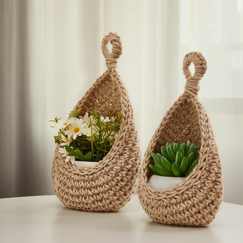 Honeydak boho teardrop basket for fruit storage and fresh produce display.
