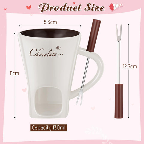 Honeydak candle-heated fondue cup keeps melted chocolate warm