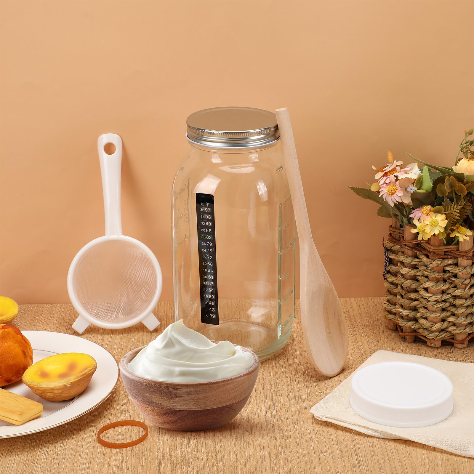Honeydak cheese cloth filter for clean kefir and yogurt filtration