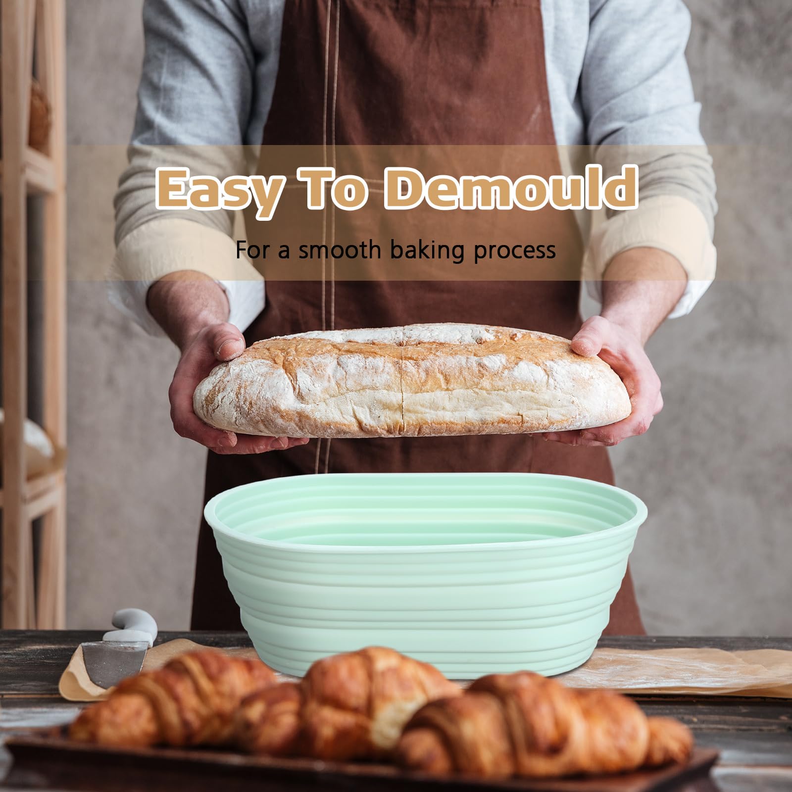 Honeydak collapsible banneton storage demonstrates compact kitchen-friendly design.