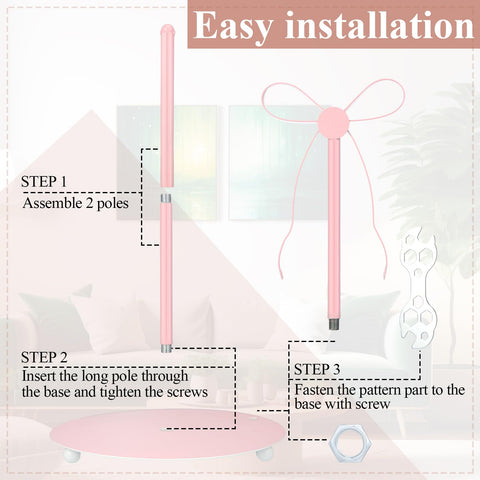 Honeydak pink bow paper towel holder weighted base minimizes tipping during use.