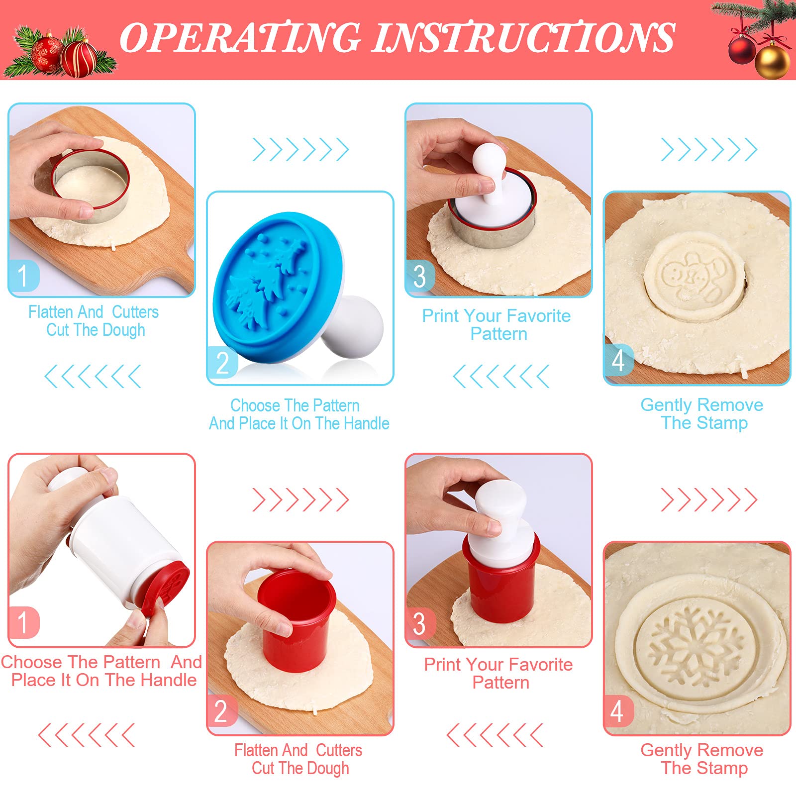 Honeydak plastic press handles provide easy stamping with a comfortable grip.