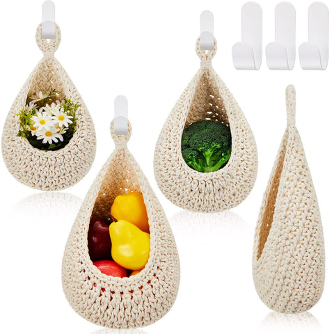 Honeydak teardrop hanging basket on wall for organized storage and style