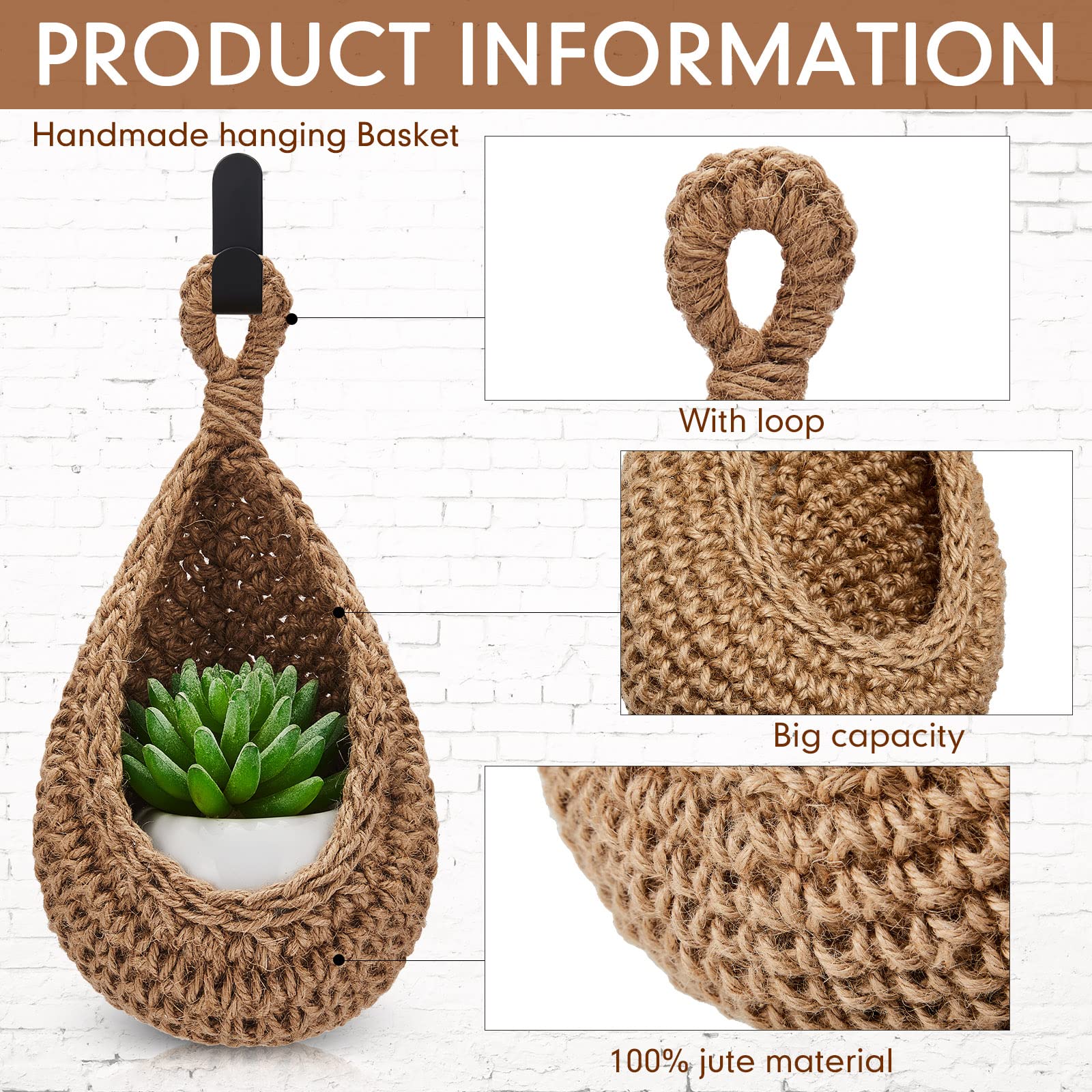 Honeydak wall baskets with hooks help organize kitchen counters.