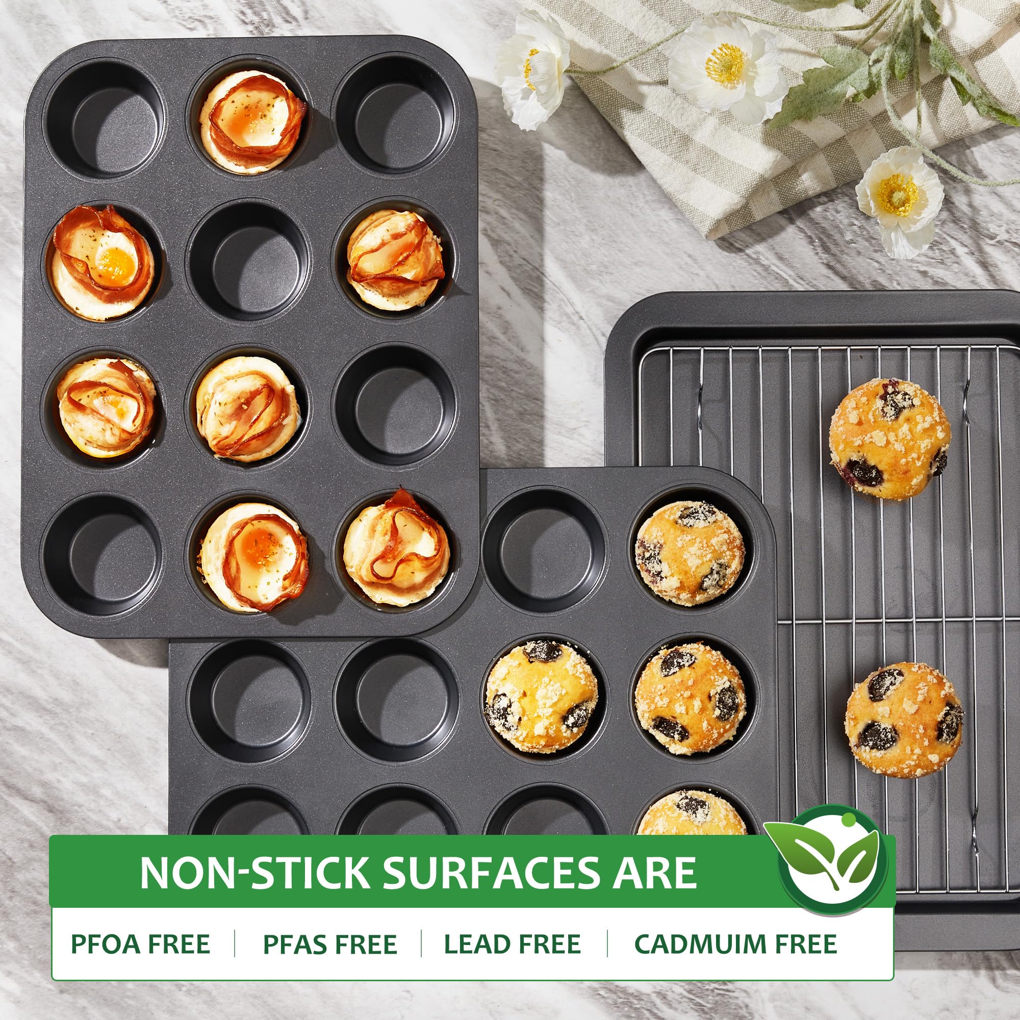HONGBAKE 13.5x10 inch pan with standard silicone cup compatibility.