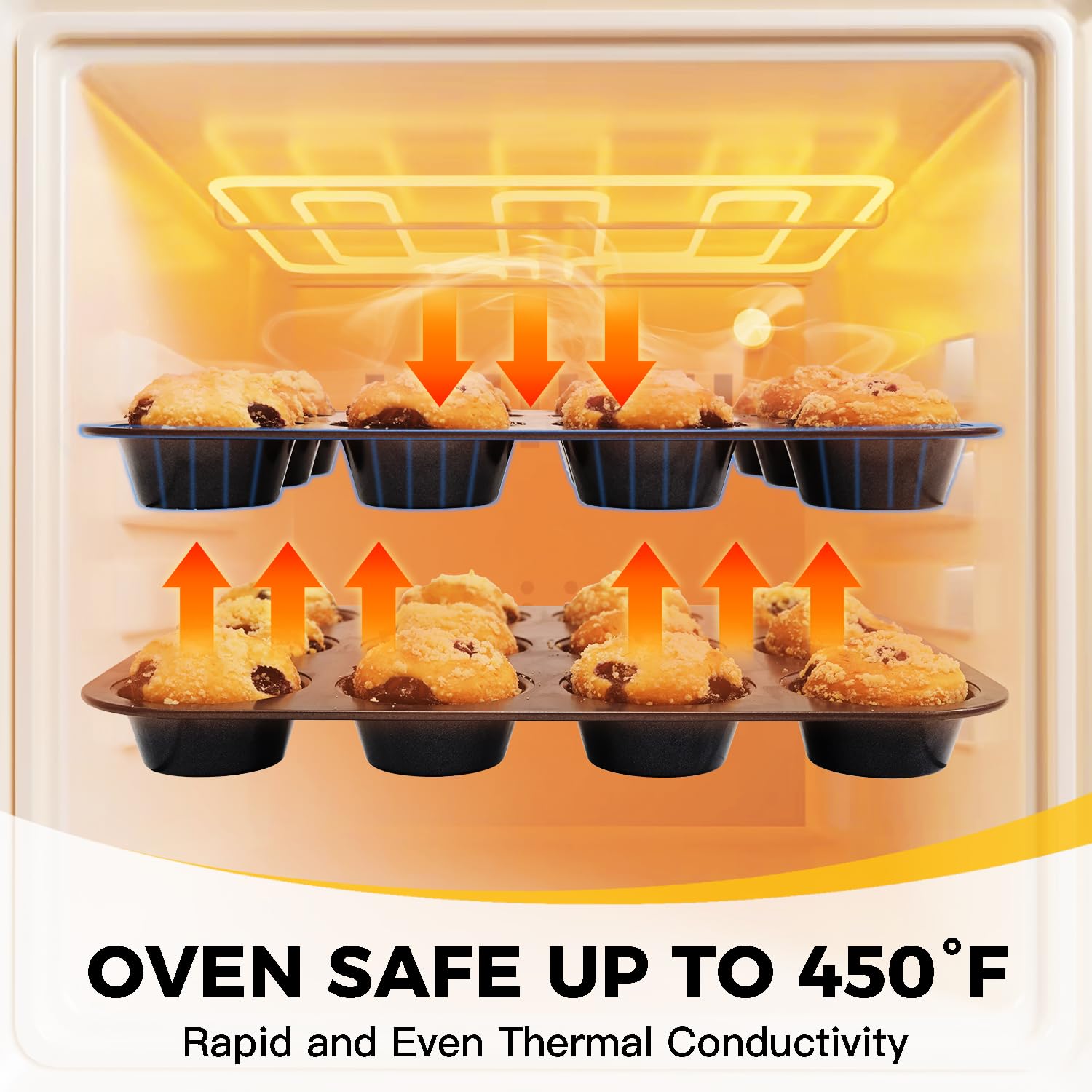 HONGBAKE 450°F heat tolerance supports versatile baking.