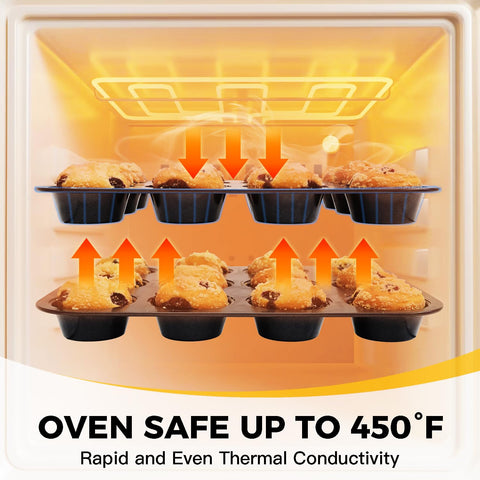 HONGBAKE 450°F heat tolerance supports versatile baking.