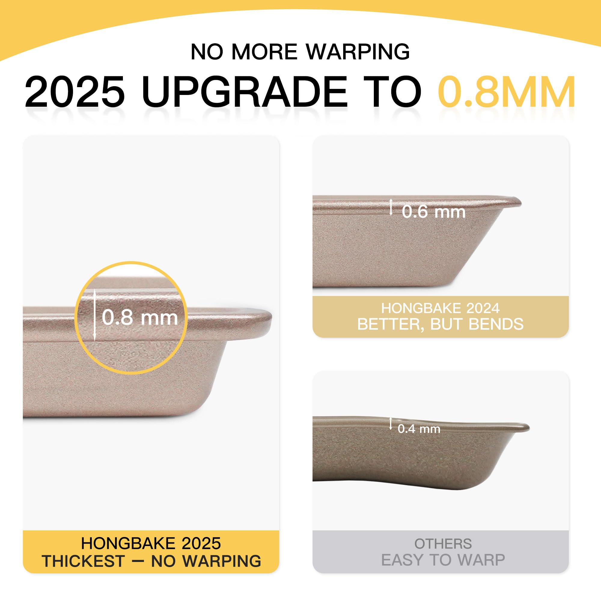 HONGBAKE 17.5x12 baking sheet perfect for sheet pan meals and roasting.
