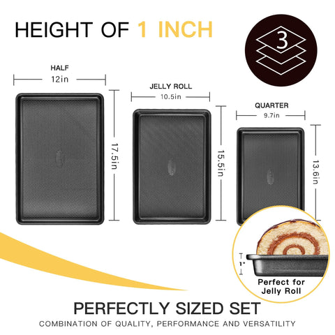 HONGBAKE carbon steel oven tray close-up highlighting durability and even heat.