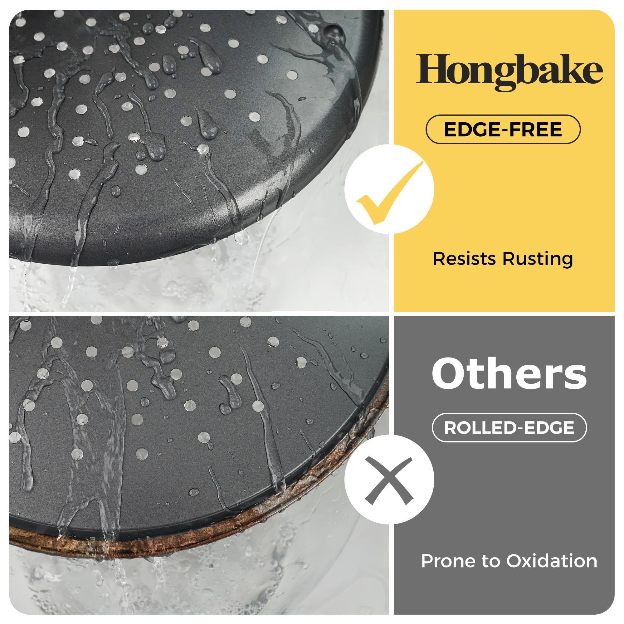 HONGBAKE carbon steel perforated pan supports airflow for better crust