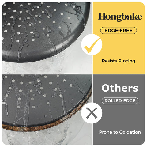HONGBAKE carbon steel perforated pan supports airflow for better crust