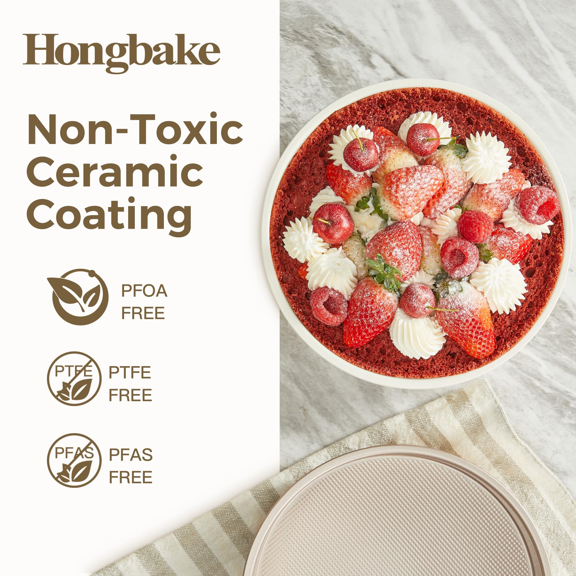 HONGBAKE interior diamond texture improves release and edge crisp