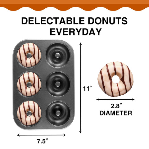 HONGBAKE donut pan showing smooth nonstick coating for easy release